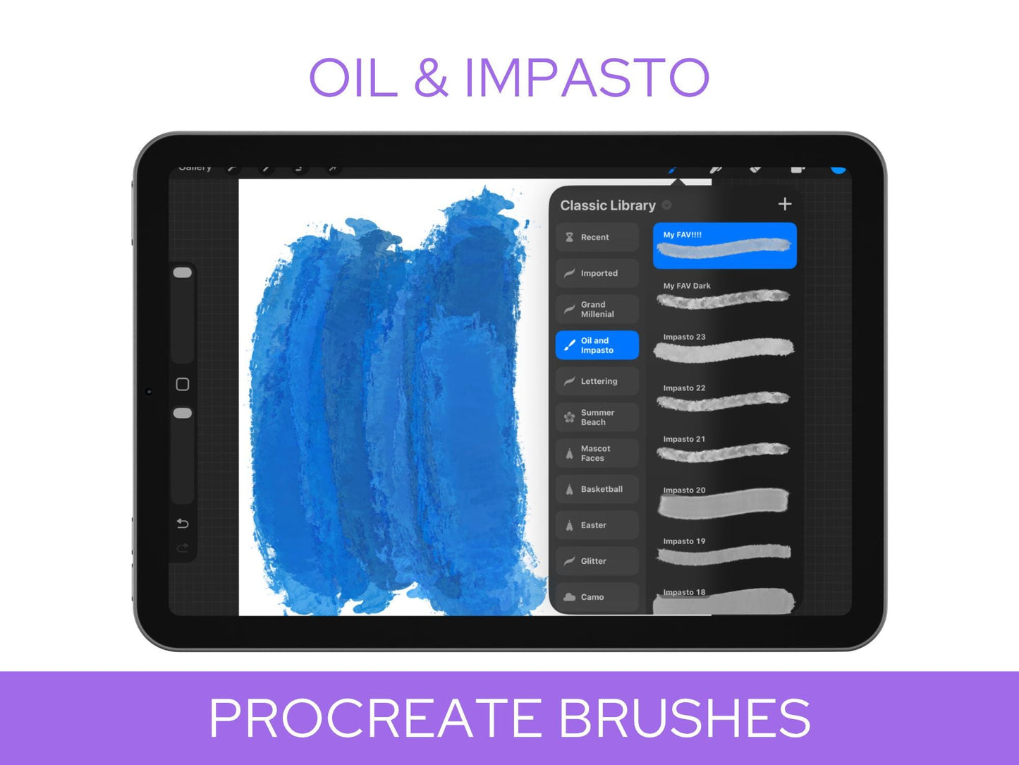 Oil and Impasto Brush Set: Commercial Use Digital Brush Bundle