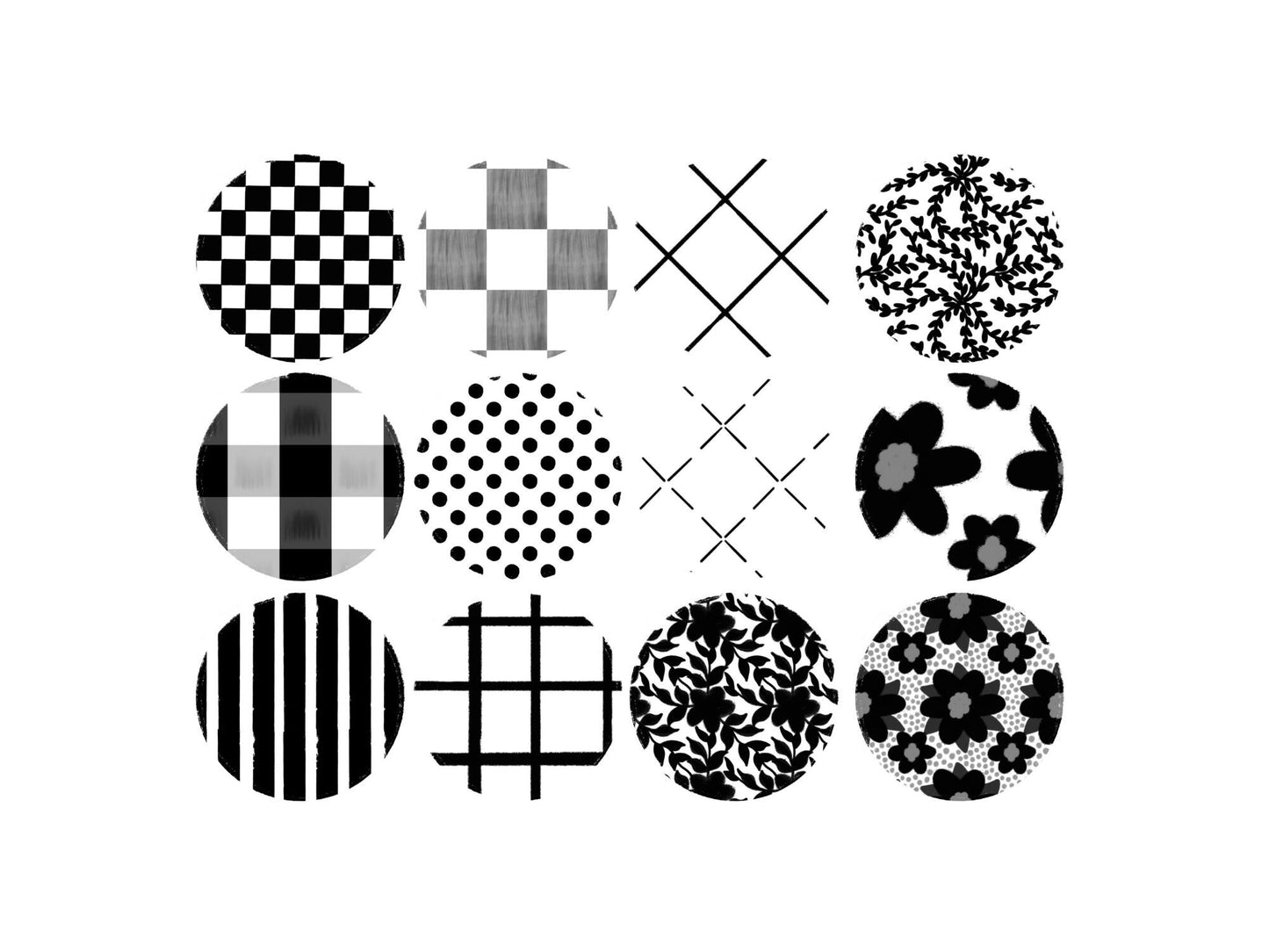 Grandmillennial Brush Stamps: Grannycore, Commercial Use (Digital Download)