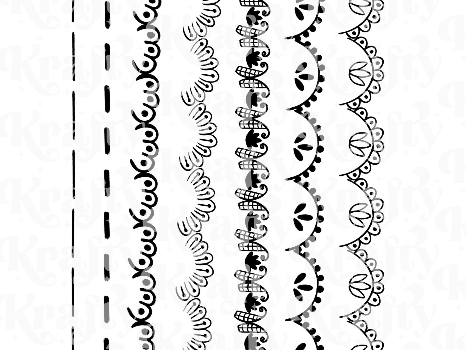 Grandmillennial Brush Stamps: Grannycore, Commercial Use (Digital Download)