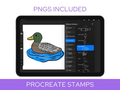 Duck Hunting Season Stamps: Preppy, Mallard Ducks (Commercial Use PNGs)