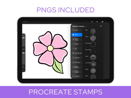 Flower Brush Stamps: Summer Florals, Commercial Use (Digital Download)