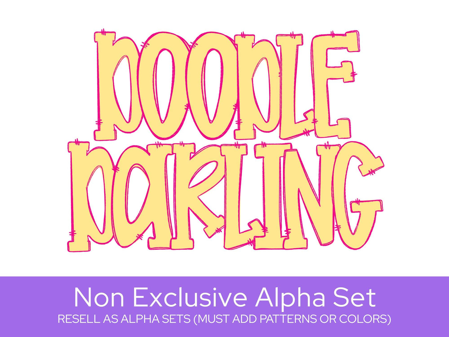 Hand Drawn Alphabet Sublimation Letters: Frame, Commercial Use