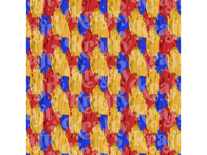 Impasto Thick Paint, Hand Drawn Paint Brush Stroke Seamless Pattern
