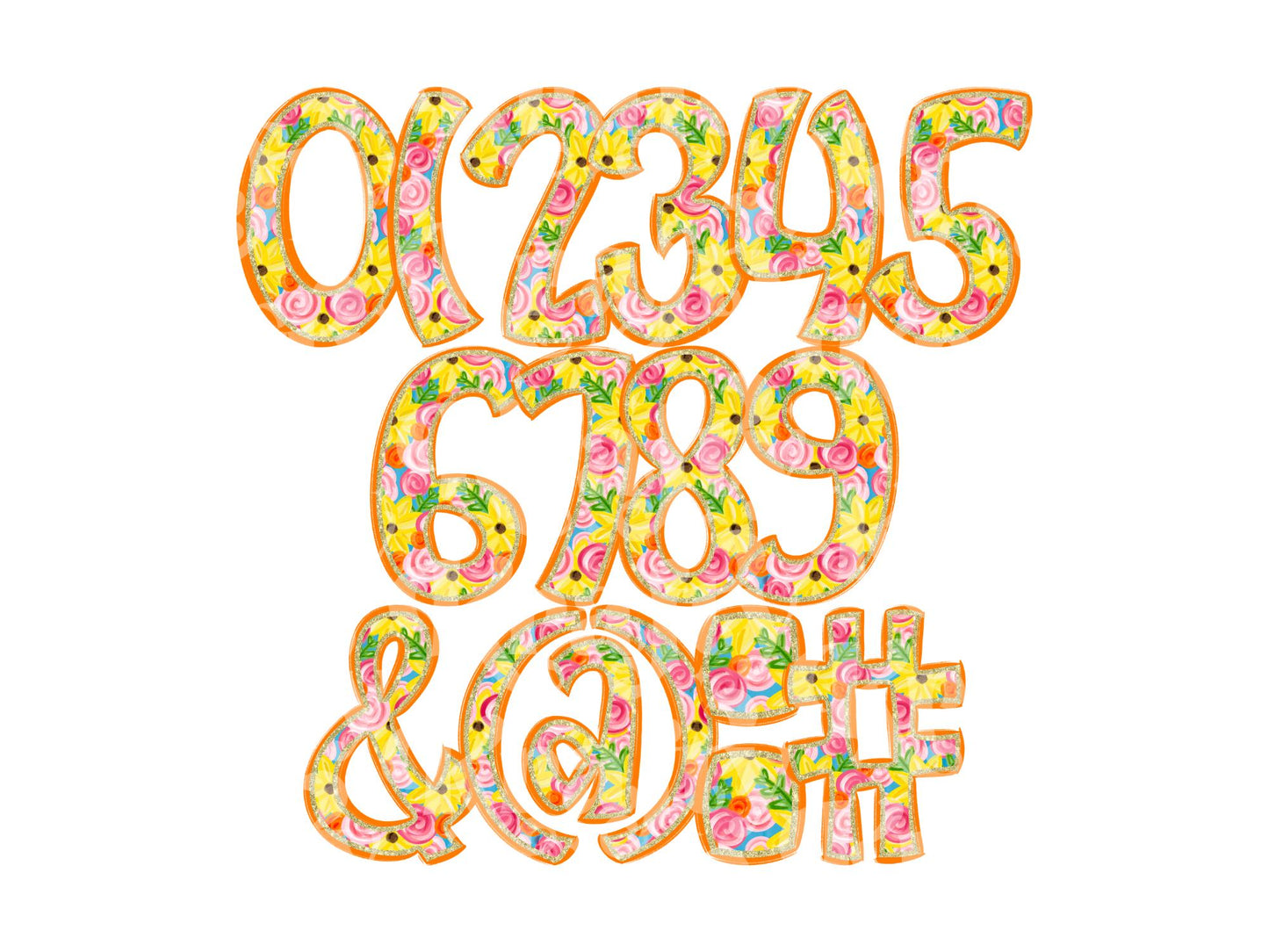 Floral Alpha Set PNG Bundle, Digital Alphabet Letters, Sublimation Alphabet, Commercial Use Clipart