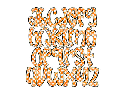 Polka Dot Alpha Set PNG Bundle, Digital Alphabet Letters, Sublimation Alphabet, Commercial Use