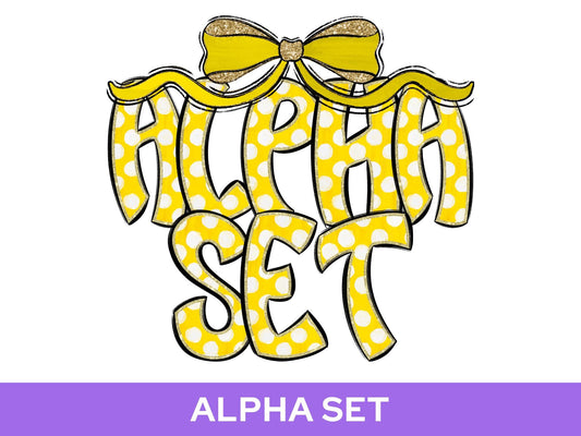 Polka Dot Alpha Set PNG Bundle, Digital Alphabet Letters, Sublimation Alphabet, Commercial Use