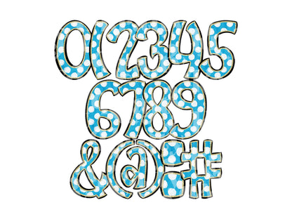 Polka Dot Alpha Set PNG Bundle, Digital Alphabet Letters, Sublimation Alphabet, Commercial Use