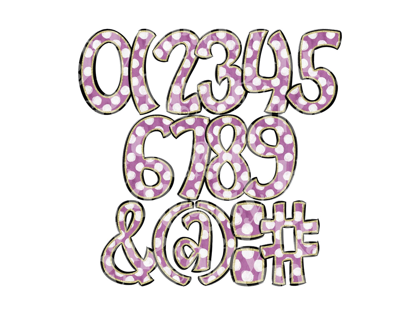 Polka Dot Alpha Set PNG Bundle, Digital Alphabet Letters, Sublimation Alphabet, Commercial Use