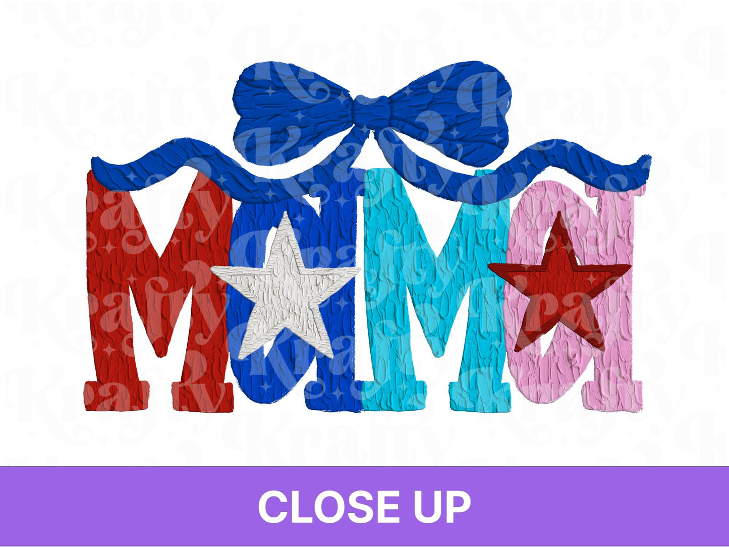 Impasto Paint Name PNG Design: Patriotic 4th of July (Digital File)