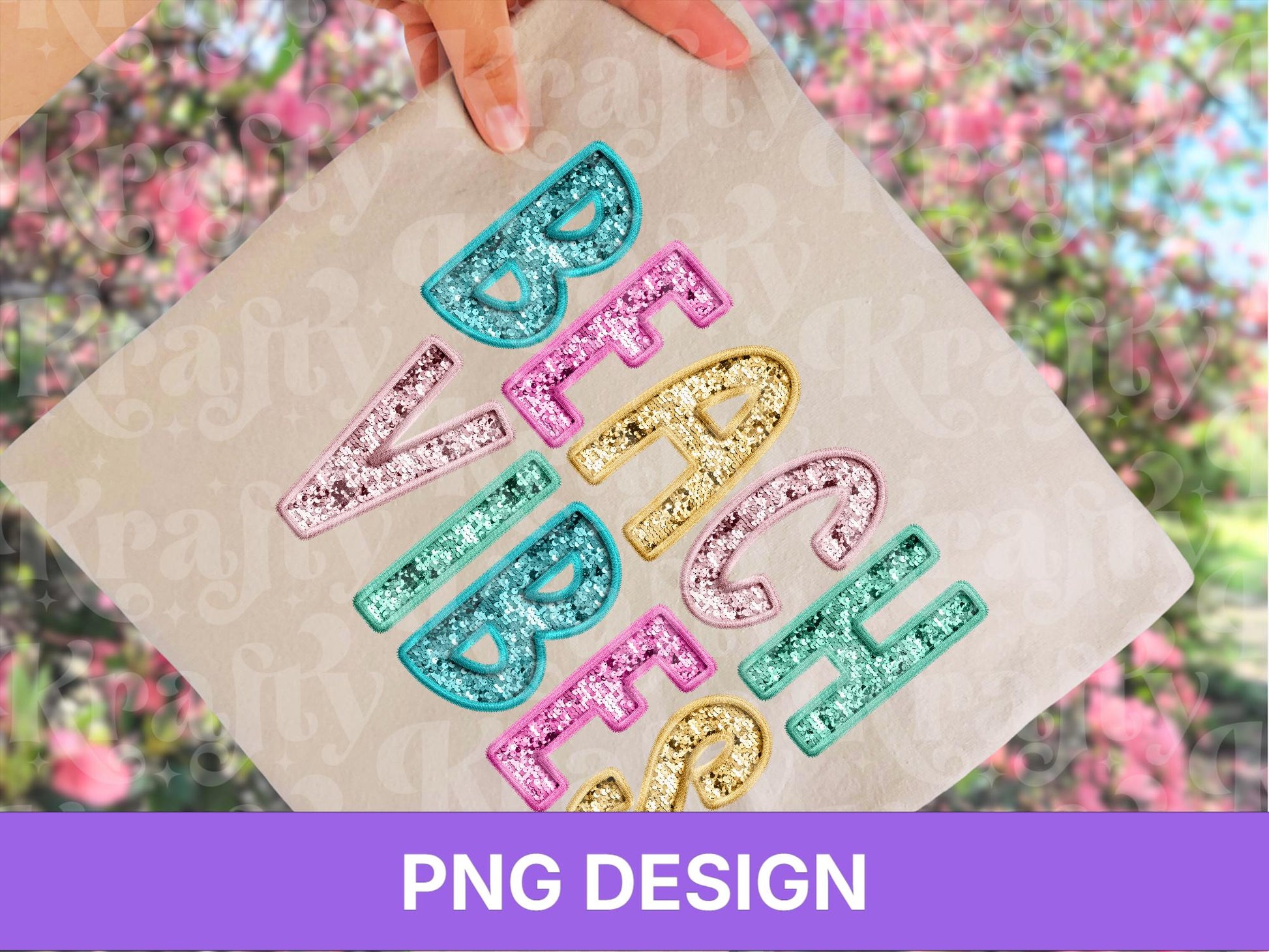 Beach Png Bundle: Faux Embroidery, Sequin Clipart (Digital Download)
