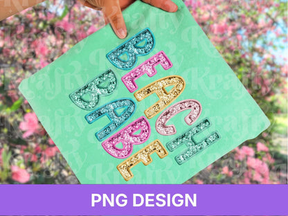 Beach Babe PNG, Faux Embroidery, Summer Clipart, Kid Girls Design (Digital File)