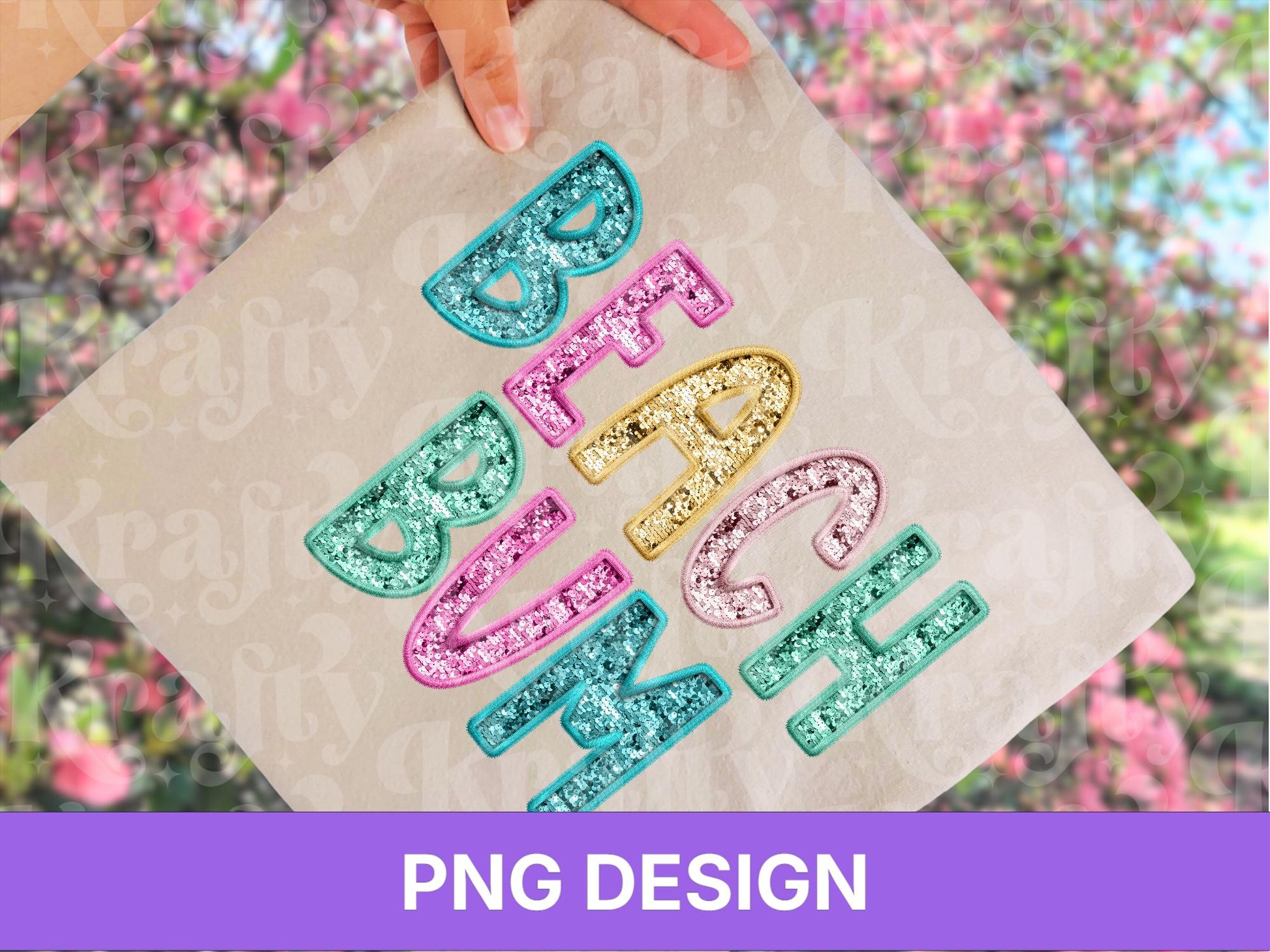 Beach Bum PNG, Faux Embroidery, Summer Clipart, Kid Girls Design (Digital File)