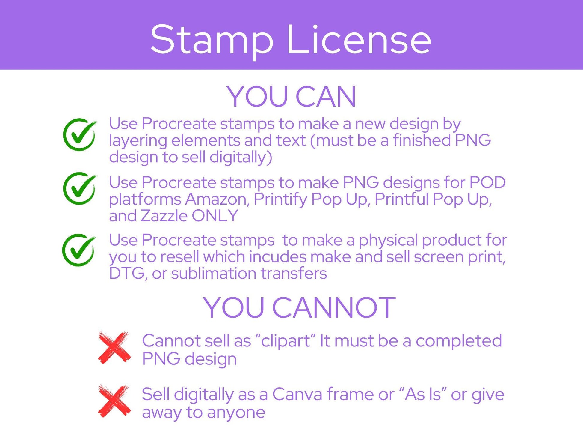 School Clipart Stamps: Hand Drawn, Commercial Use (PNGs Included)