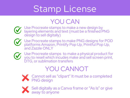 School Clipart Stamps: Hand Drawn, Commercial Use (PNGs Included)