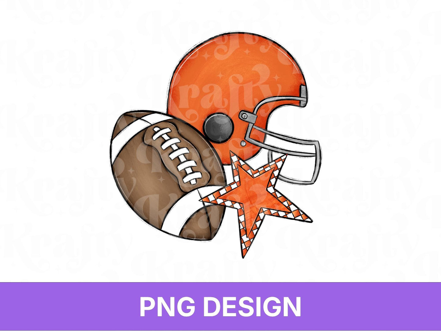 Orange Football Helmet PNG: Game Day Shirt Design, PNG for Men