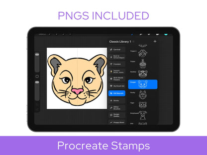 Kid Friendly Mascot Face Stamps, Hand Drawn, Commercial Use