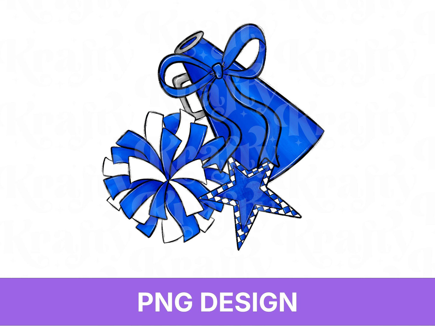 Preppy Cheer PNG: Game Day, Shirt Design, Coquette Bow, Megaphone, Pom Pom
