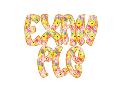 Floral Alpha Set PNG Bundle, Digital Alphabet Letters, Sublimation Alphabet, Commercial Use Clipart