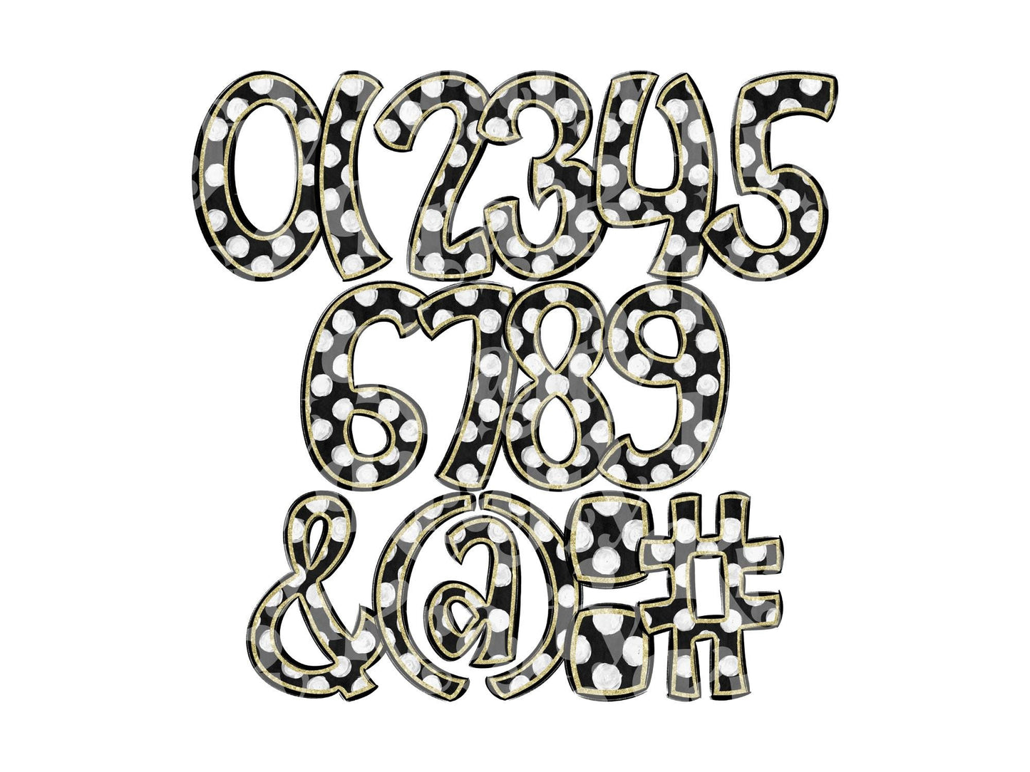 Polka Dot Alpha Set PNG Bundle, Digital Alphabet Letters, Sublimation Alphabet, Commercial Use