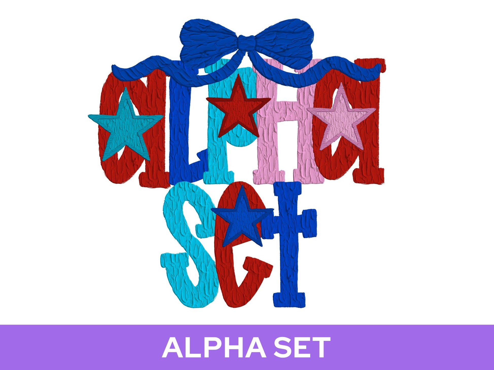 Patriotic Paint Alpha Set PNG, USA Alphabet Clipart, 4th of July Letters, Red White Blue Digital Alpha, Painted Clipart