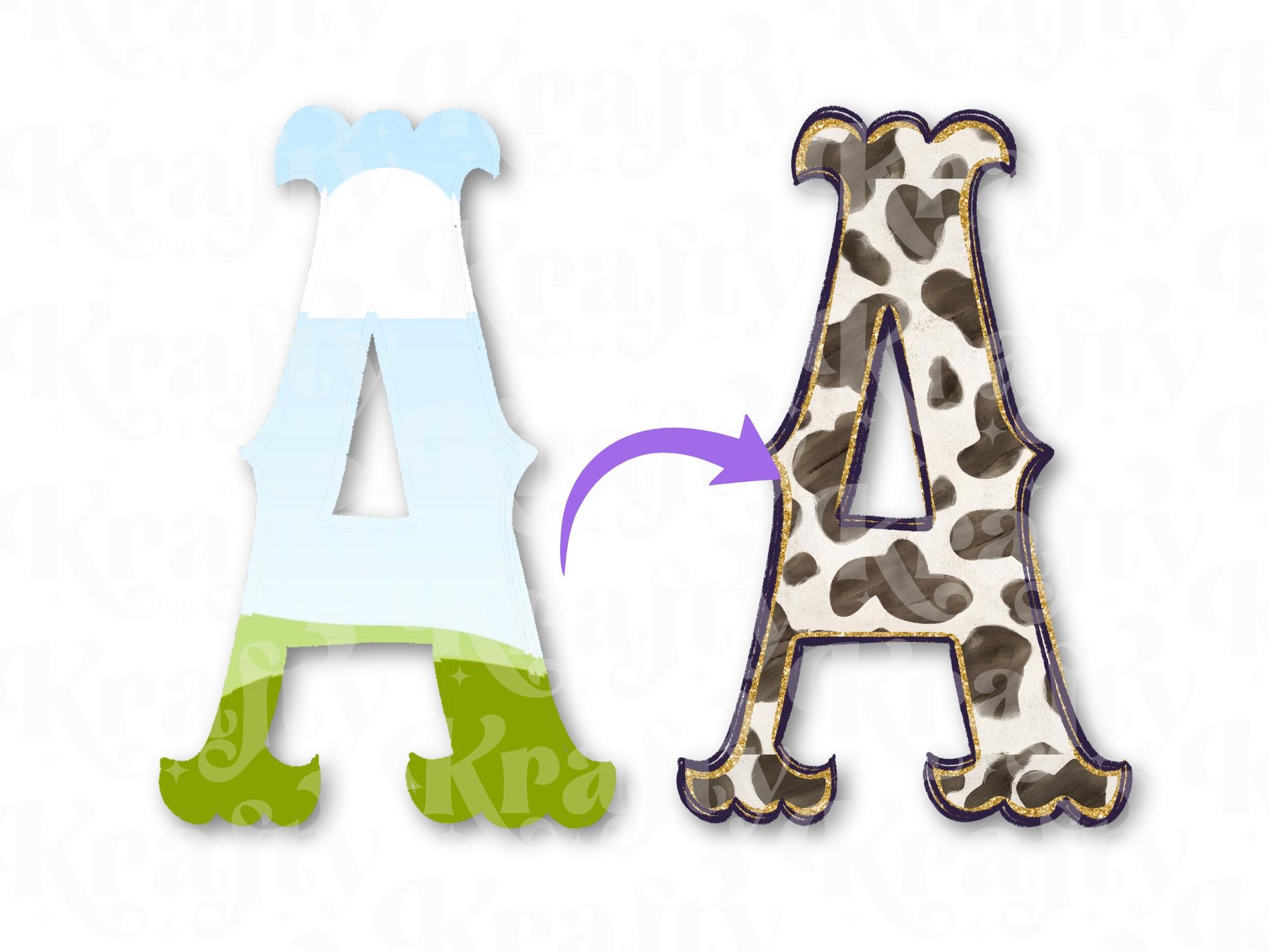 Western Layered Alpha Set, Hand Drawn Alphabet Letters: Stamps and Frames Included, Fillable Alpha