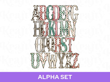 Western Cowhide Alpha Set PNG Bundle, Cow Print Alphabet Letters, Glitter Outline, Rodeo Letter Clipart, Cowgirl Alpha Doodle