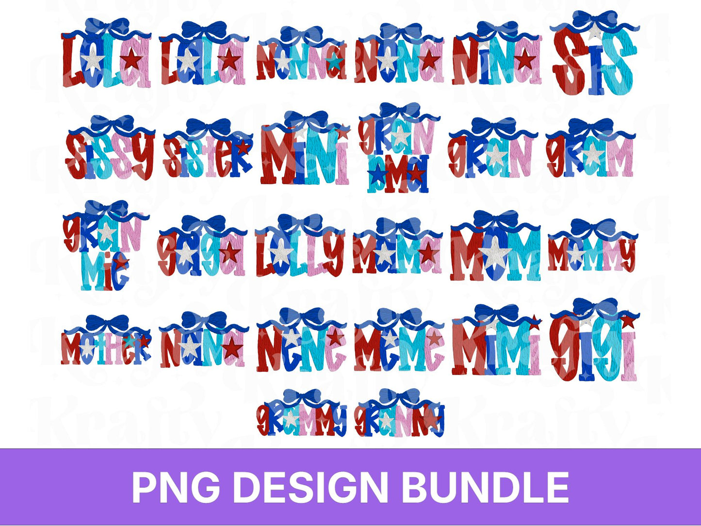 Impasto Paint Name PNG Design: Patriotic 4th of July (Digital File)