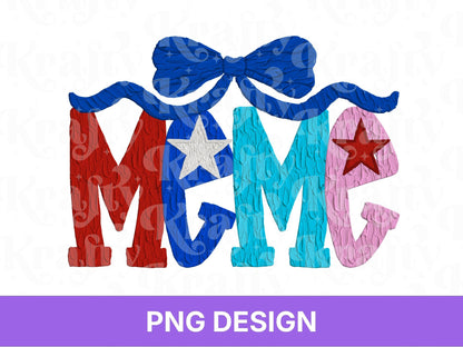 Meme Impasto Oil Paint Name PNG Design: Patriotic 4th of July (Digital File)