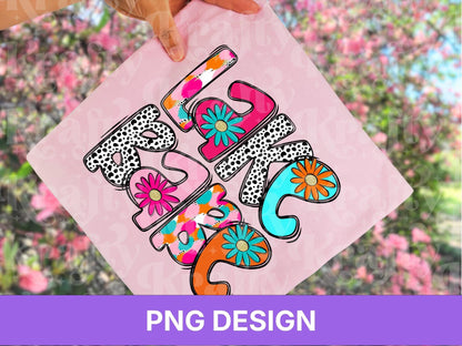 Preppy Lake Babe PNG Design: Floral Retro Sublimation (Digital File)
