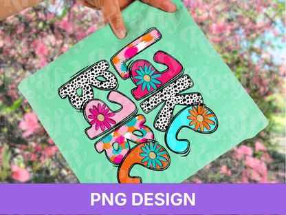 Preppy Lake Babe PNG Design: Floral Retro Sublimation (Digital File)