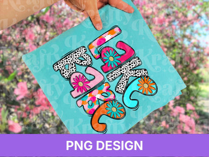 Preppy Lake Babe PNG Design: Floral Retro Sublimation (Digital File)