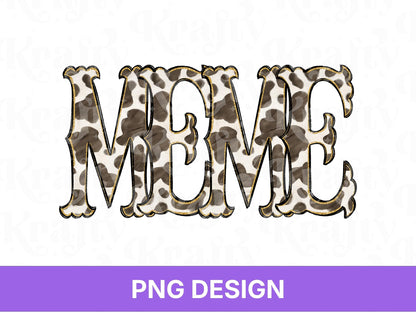 Western Meme PNG, Cowgirl Grandma Design, Cute Rodeo Sublimation Graphic, Shirt Design, Cow Print, Hand Drawn