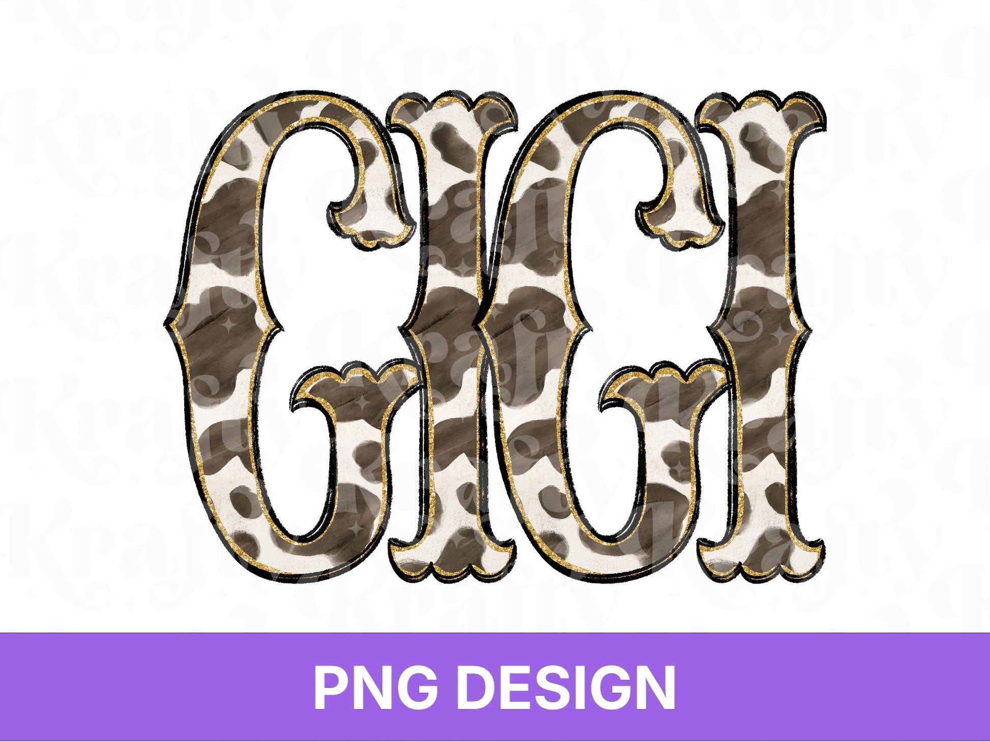 Western Gigi PNG, Cowgirl Grandma Design, Cute Rodeo Sublimation Graphic, Shirt Design, Cow Print, Hand Drawn