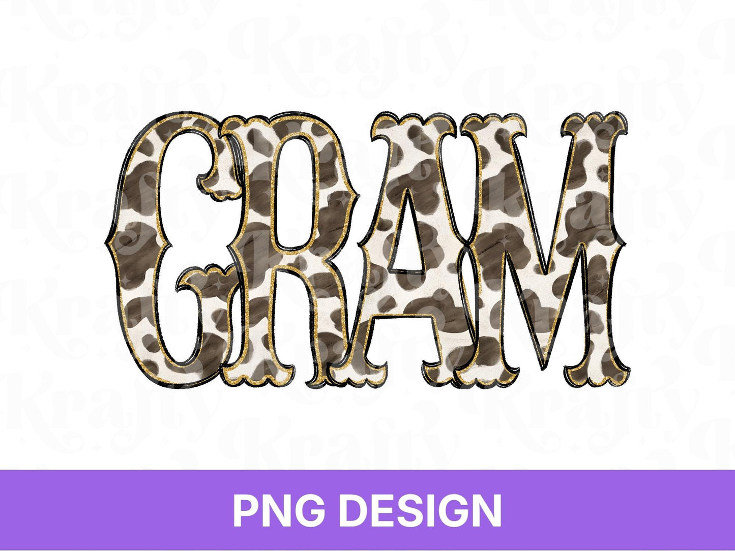 Western Gram PNG, Cowgirl Grandma Design, Cute Rodeo Sublimation Graphic, Shirt Design, Cow Print, Hand Drawn