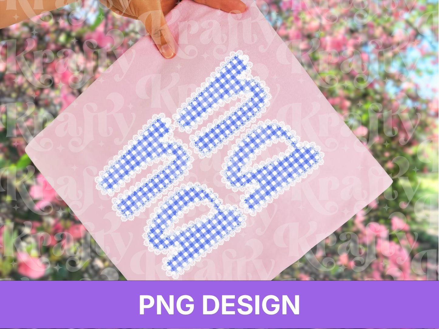 Nana Gingham Lace Coquette PNG: Preppy Grandmacore Shirt Design, Grandmillennial