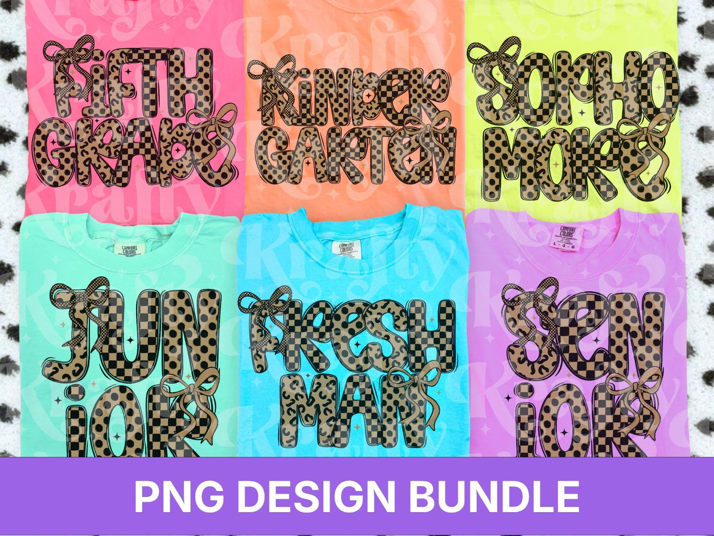 School Checkered PNG Bundle: Back to School Sublimation Designs (Digital File)