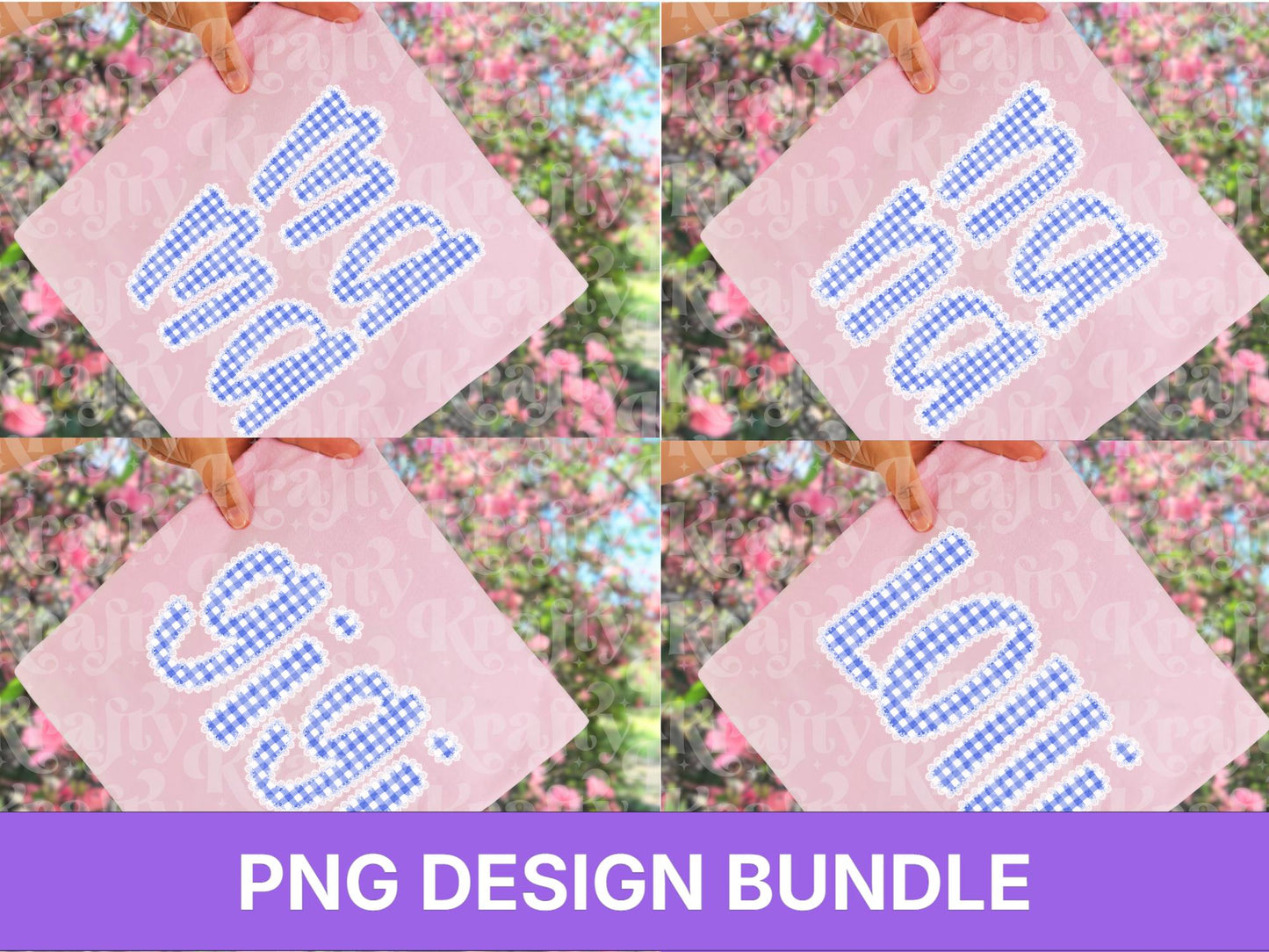 Gingham Lace Coquette PNG Bundle: Preppy Shirt Design (Digital File)