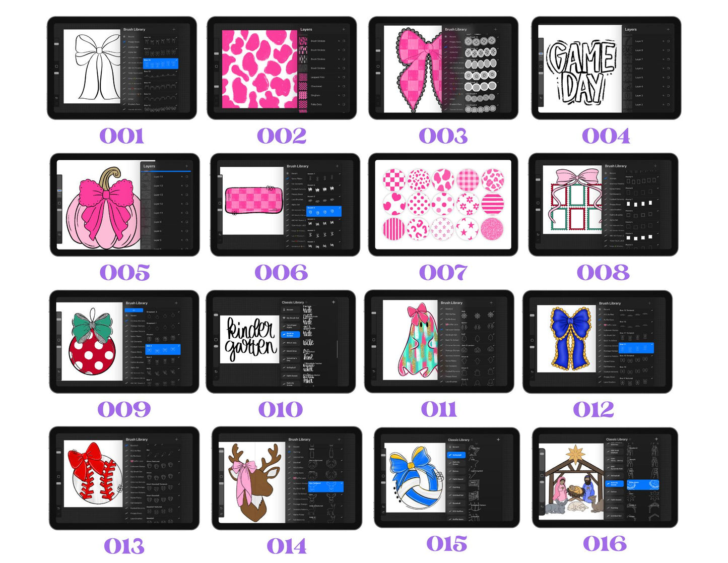 2026 Procreate Stamp Drive, Bundle, Commercial Use