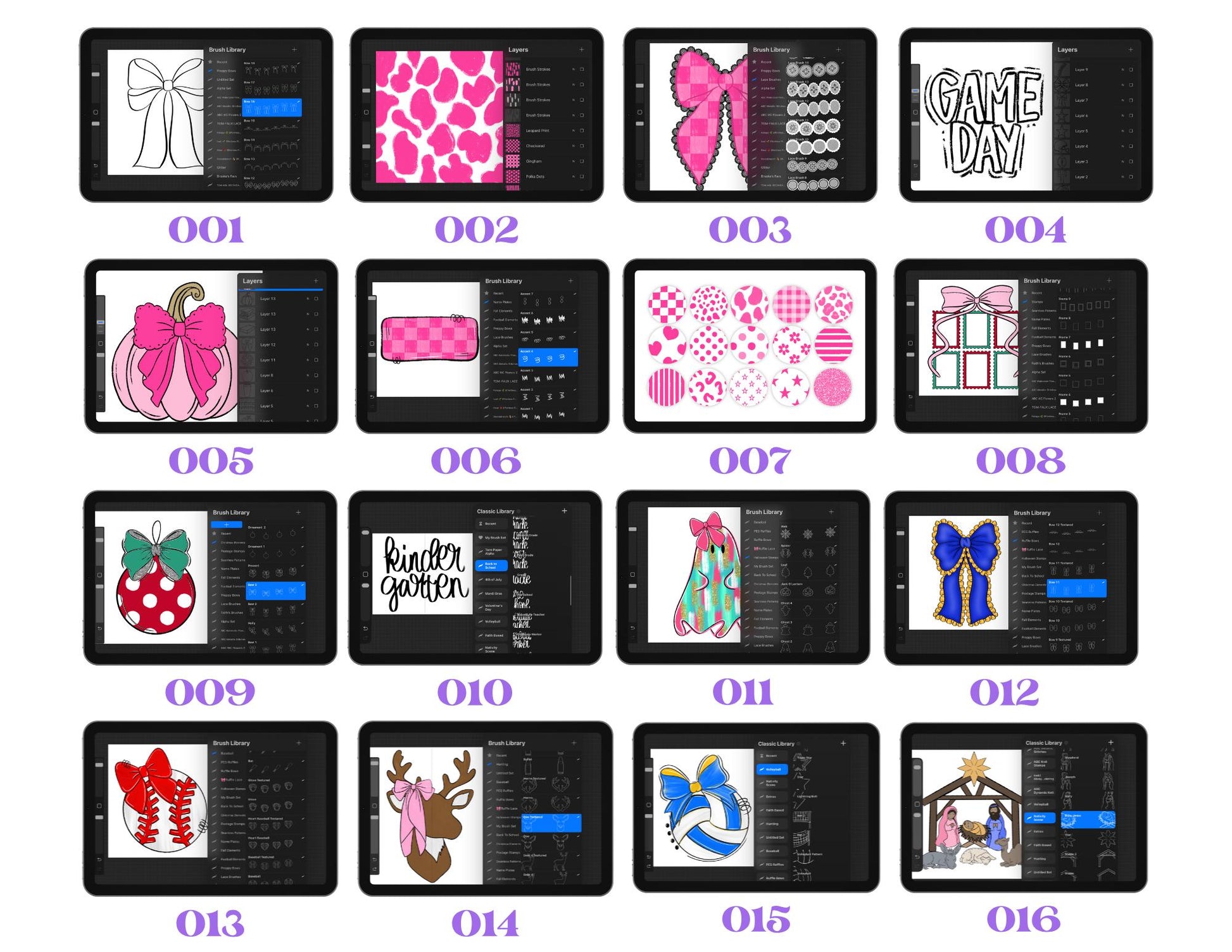 2026 Procreate Stamp Drive, Bundle, Commercial Use