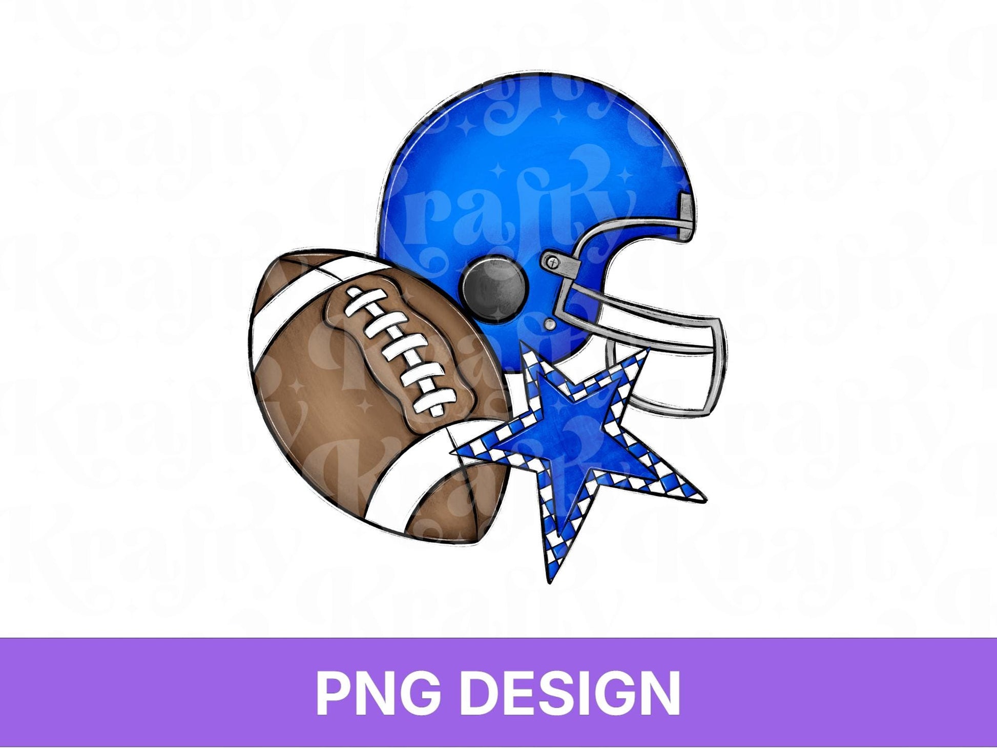 Blue Football Helmet PNG: Game Day Shirt Design, PNG for Men