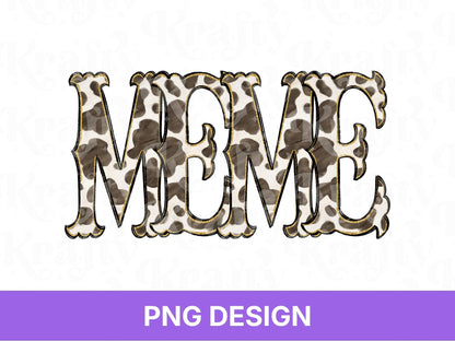 Western Meme PNG, Cowgirl Grandma Design, Cute Rodeo Sublimation Graphic, Shirt Design, Cow Print, Hand Drawn