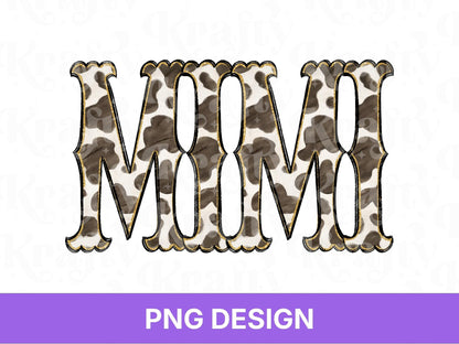 Western Mimi PNG, Cowgirl Grandma Design, Cute Rodeo Sublimation Graphic, Shirt Design, Cow Print, Hand Drawn