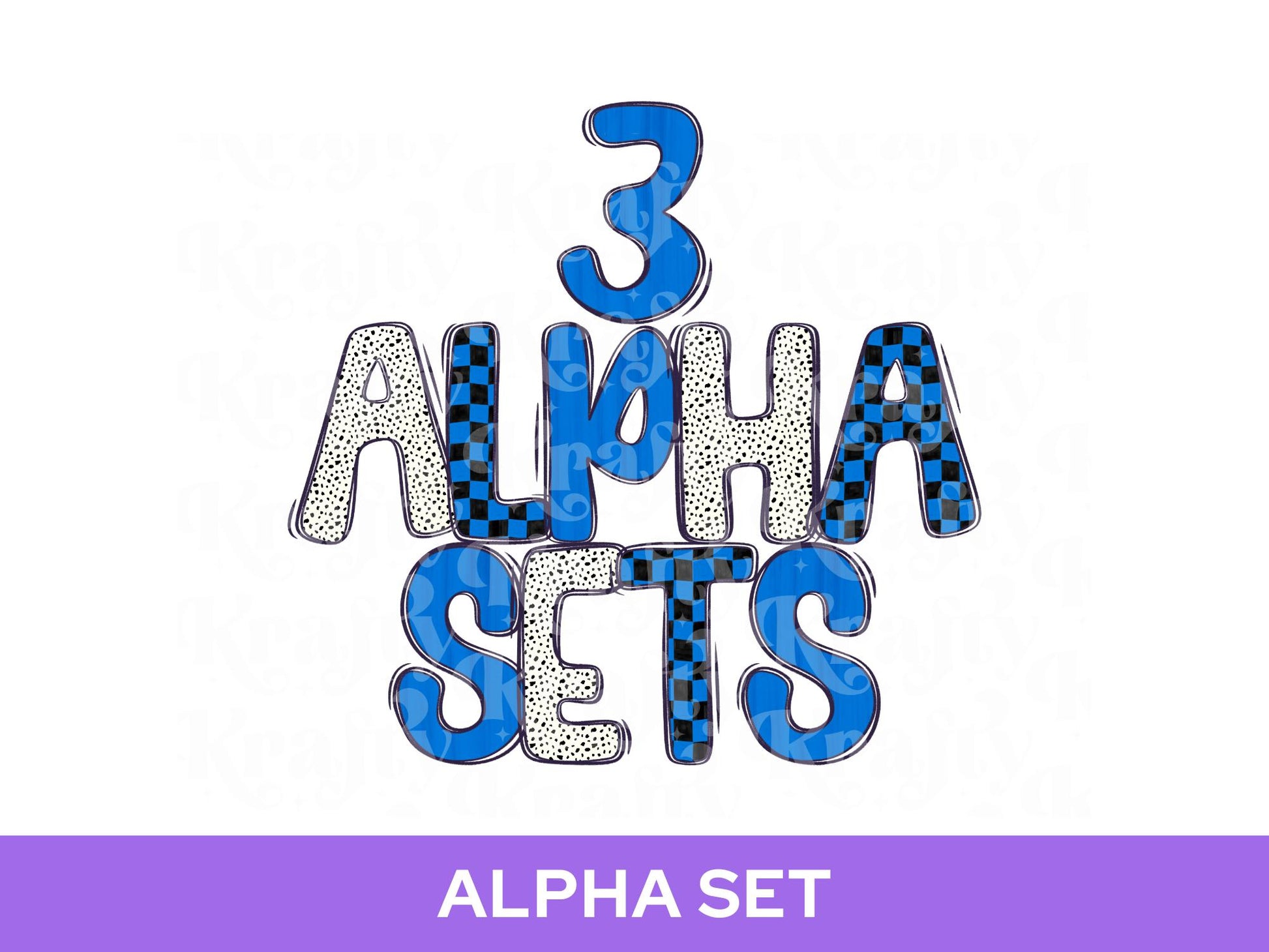 School Spirit Alpha Set Bundle, Alphabet Letter Clipart: Sprit Wear, Blue Checkered Mascot