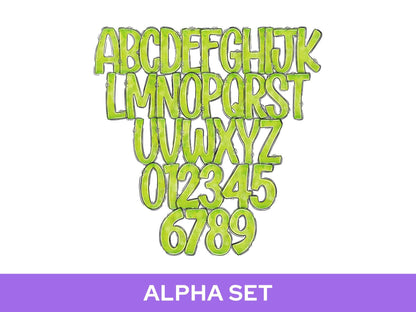 Spooky Season Alpha Set PNG, Halloween Alphabet Letter Clipart, Alpha Doodle,