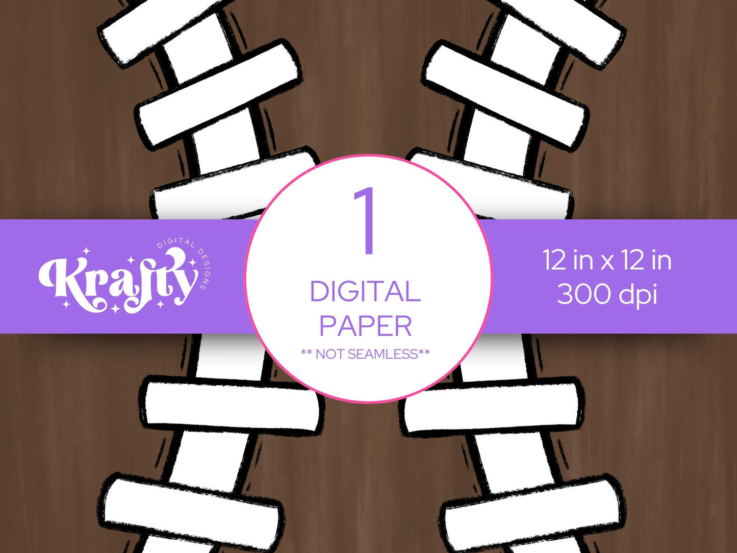 Football Digital Paper Background, Sublimation, Instant Download, School Spirit, Preppy Pattern, Stitches, Brush Strokes