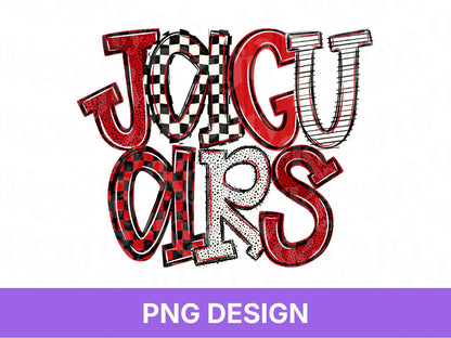 Jaguars School Mascot PNG, Checkered Stripe Letter Designs, Polka Dot Team Name, Game Day Spirit Wear