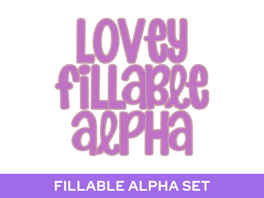 Fillable Alpha Set, Hand Drawn Alphabet Sublimation Letters, Commercial Use