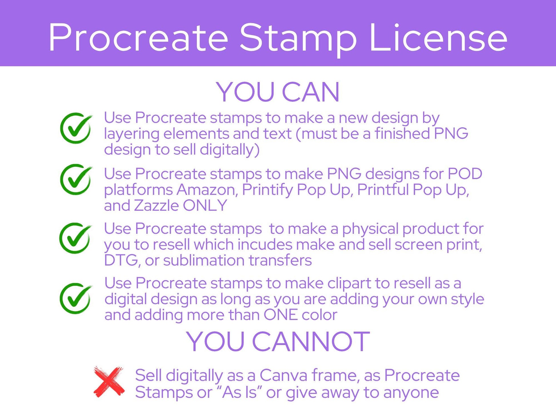 Small Business Procreate Stamps, Hand Lettered Seller Phrases, Social Media Accents and Frames