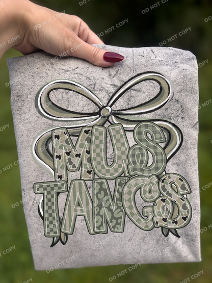 Preppy Camo Mustangs Mascot