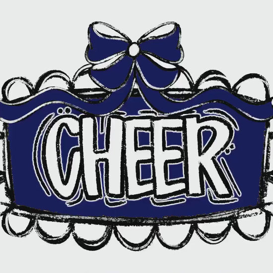 Preppy Football  Stamps, , Hand Drawn, Coquette Bow, Cheer